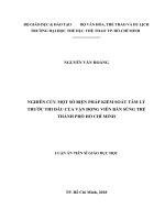 Nghiên cứu một số biện pháp kiểm soát tâm lý trước thi đấu của vận động viên bắn súng trẻ thành phố hồ chí minh