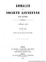 Annales and Bulletins Société Linnéenne de Lyon 1676