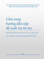 cẩm nang hướng dẫn nộp đề xuất xin tài trợ