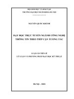 Dạy học trực tuyến ngành công nghệ thông tin theo tiếp cận tương tác 
