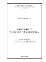 Luận văn thơ hàn mặc tử từ góc nhìn phê bình sinh thái 