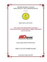 XÂy dựng kế hoạch pr năm 2012 cho ngân hàng tmcp phát triển mê kông 