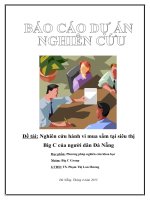 Nghiên cứu hành vi mua sắm tại siêu thị big c của người dân đà nẵng 