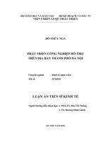 Phát triển công nghiệp hỗ trợ trên địa bàn thành phố hà nội 