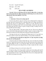 Trên cơ sở nội dung mới của luật lao động 2012 và luật công đoàn anh chị dự đoán tác động của chúng tới chất lượng của các thỏa ước lao động tập thể c 