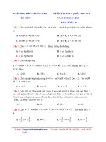 Đề thi thử THPTQG năm 2019   môn toán   bắc trung nam   đề số 7   file word có lời giải chi tiết