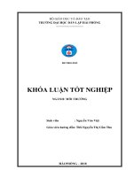 Nghiên cứu, đánh giá hiện trạng môi trường nước mặt kênh thoát nước tây nam thành phố hải phòng   