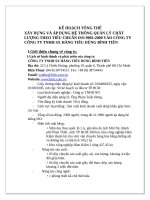 Xây dựng và áp dụng hệ thống quản lý chất lượng theo tiêu chuẩn ISO 9001 2000 vào công ty TNHH sản xuất hàng tiêu dùng bình tiên 