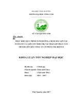 Thực hiện quy trình nuôi dưỡng, chăm sóc lợn nái nuôi con và lợn con theo mẹ tại trại lợn phan tấn thành liên kết công ty cổ phần xuất nhập khẩu biovet 