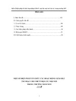 SKKN MAM NON một số biện pháp tổ chức hoạt động GDAN  mọi lúc mọi nơi cho trẻ  trong trường MN