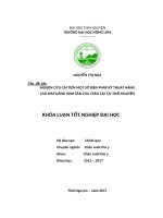 Nghiên cứu cải tiến một số biện pháp kỹ thuật nâng cao khả năng sinh sản của trâu cái tại thái nguyên 