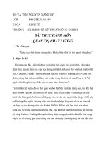 Mục tiêu và kế hoạch nâng cao chất lượng sản phẩm công ty cổ phần thương mại bia hà nội (habeco trading) 