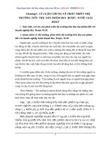 Phát triển thị trường tiêu thụ sản phẩm của tổng công ty bia  rượu  nước giải khát hà nội 