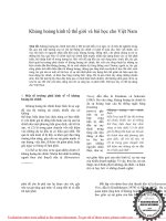 Khủng hoảng kinh tế thế giới và bài học cho việt nam 