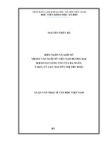 Diễn ngôn về giới nữ trong văn xuôi nữ Việt Nam đương đại (khảo sát sáng tác của Dạ Ngân, Y Ban, Lý Lan, Nguyễn Thị Thu Huệ) (LV thạc sĩ)