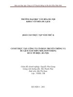 Báo cáo thực tập tại công ty CP truyền thông và du lịch tầm nhìn mới 