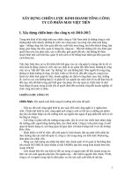 Phân tích yếu tố vi mô vĩ mô SWOT từ đó xây dựng chiến lược kinh doanh công ty cổ phần may việt tiến từ năm 2010   2015 