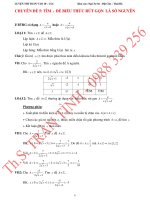 CHUYÊN đề 5  tìm x để BIỂU THỨC rút gọn  là số NGUYÊN (1) 