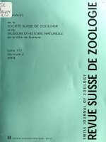 Revue Suisse de Zoology V111-2 2004