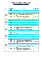 KẾ HOẠCH BÀI DẠY TUẦN 10