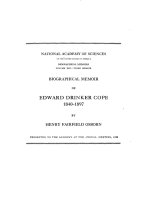 BIOGRAPHICAL MEMOIR OF EDWARD DRINKER COPE, 1840-1897, HENRY FAIRFIELD OSBORN