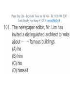 GIẢI PART 5 TOEIC CHI TIẾT