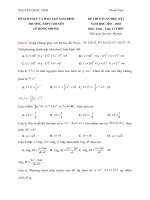Đề thi thử 8 tuần môn toán năm 2018   THPT chuyên lê hồng phong   nam định   lần 1 