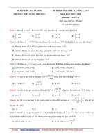 Đề thi thử THPT QG năm học 2017 2018 môn toán 12 trường THPT đoàn thượng – hải dương lần 1 file word có lời giải chi tiết 