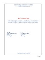 Xây dựng hệ thống các bài kiểm tra đánh giá theo định hướng phát triển năng lực môn Vật lí 12