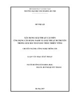 Xây dựng giải thuật cải tiến ứng dụng cân bằng NASH và giải thuật di truyền trong giải bài toán đấu thầu nhiều vòng 