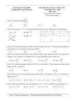 Đề thi thử THPT QG môn toán năm học 2017 – 2018  trường THPT nguyễn khuyến – nam định   lần 1   file word có lời giải chi tiết 