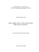 Luận văn điều khiển tối ưu bất đẳng thức biến phân elliptic 