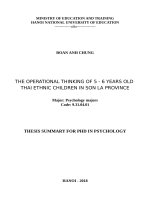 Tóm tắt tiếng anh  thao tác tư duy của trẻ 5 – 6 tuổi người dân tộc thái tỉnh sơn la 
