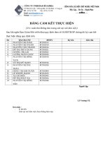 Cam kết thực hiện về trang sức