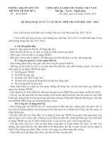 KẾ HOẠCH quản lí thiết bị dạy học 15 16