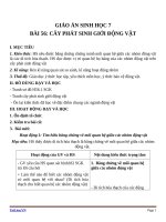 Giáo án Sinh học 7 bài 56: Cây phát sinh giới động vật