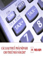 Các loại thuế phải nộp khi cho thuê nhà năm 2017   rever vn 090 777 667