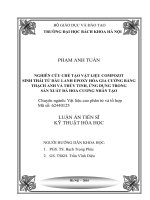 Nghiên cứu chế tạo vật liệu compozit sinh thái từ dầu lanh epoxy hóa gia cường bằng thạch anh và thủy tinh, ứng dụng trong sản xuất đá hoa cương nhân tạo 