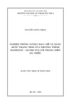 Nghiệm thông lượng hạn chế và ràng buộc trạng thái của phương trình HamiltonJacobi tựa lồi trong miền đa chiều (Luận văn thạc sĩ)