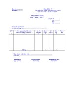 BẢNG KÊ MUA HÀNG