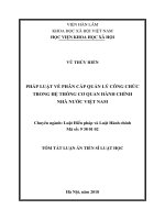 Pháp luật về phân cấp quản lý công chức trong hệ thống cơ quan hành chính nhà nước Việt nam tt