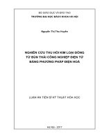 Nghiên cứu thu hồi kim loại đồng từ bùn thải công nghiệp điện tử bằng phương pháp điện hóa 