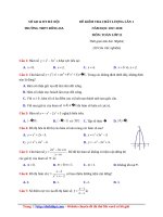 Đề thi thử THPT QG 2018   môn toán   trường THPT đống đa – hà nội   lần 1   file word có lời giải chi tiết 