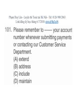 GIẢI PART 5 TOEIC CHI TIẾT