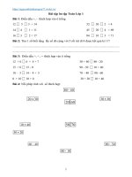 50 bài tập ôn tập toán lớp 1 