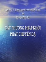CÁC PHƯƠNG PHÁP KHỞI PHÁT CHUYỂN dạ 