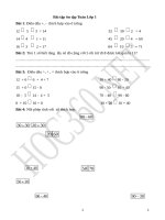 Bài tập toán lớp 1 cơ bản và nâng cao 