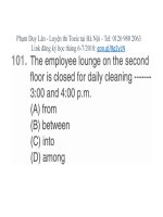 GIẢI PART 5 TOEIC CHI TIẾT