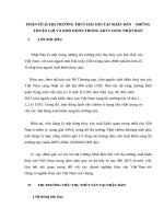 PHÂN TÍCH THỊ TRƯỜNG THỦY hải sản tại NHẬT bản    NHỮNG THUẬN lợi và KHÓ KHĂN TRONG XKTS SANG NHẬT bản 