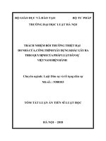 TOM TAT  trách nhiệm bồi thường thiệt hại do nhà cửa, công trình xây dựng khác gây ra theo quy định của pháp luật dân sự việt nam hiện hành